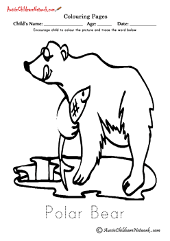 Polar Bear coloring pages
