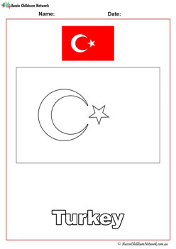 Colour Turkey Flag For Free