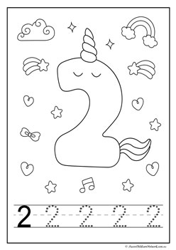 Unicorn Number Coloring 2