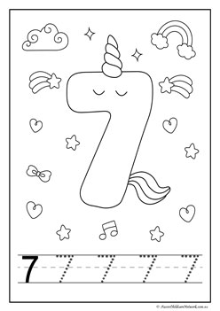 Unicorn Number Coloring 7