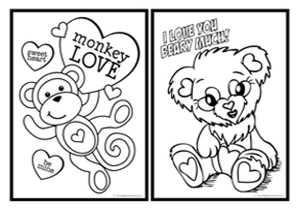 Valentine's Day Colouring <span class=